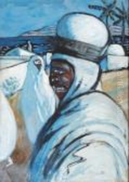 L'arabe Et La Moucaire Oil Painting by Auguste Chabaud