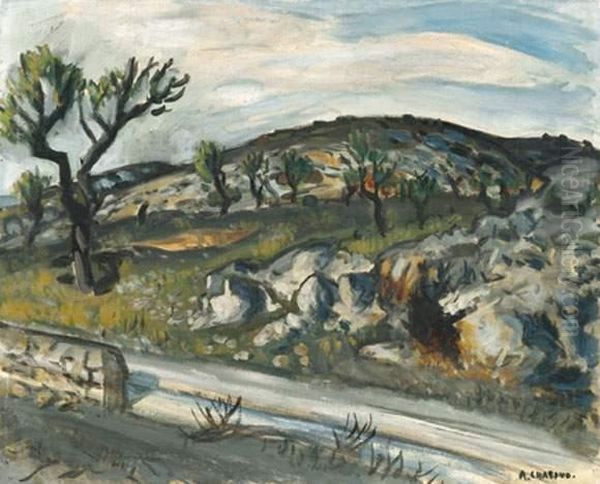  Paysage De Provence, Vers 1930  Oil Painting by Auguste Chabaud
