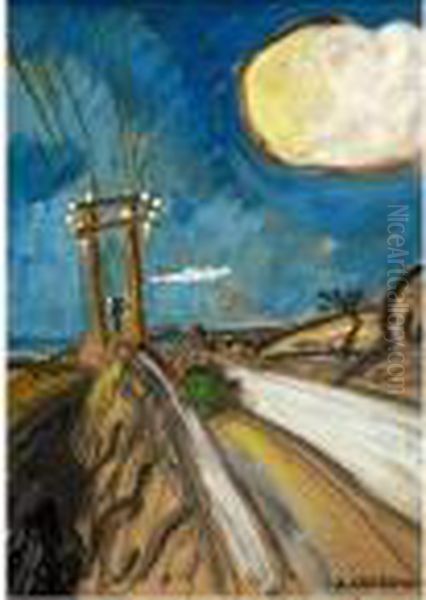 Route Blanche. Oil Painting by Auguste Chabaud