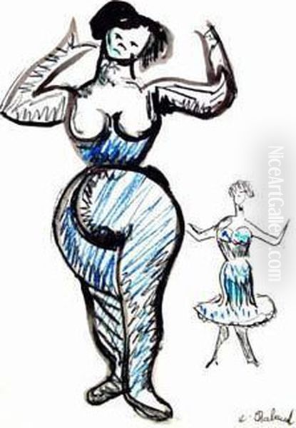 Deux Danseuses Oil Painting by Auguste Chabaud