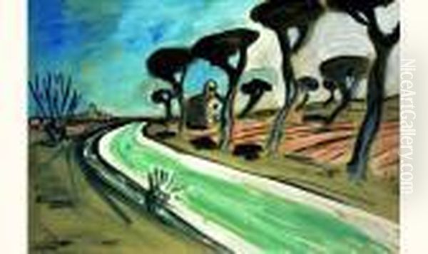 Chapelle Dans Les Pins Oil Painting by Auguste Chabaud
