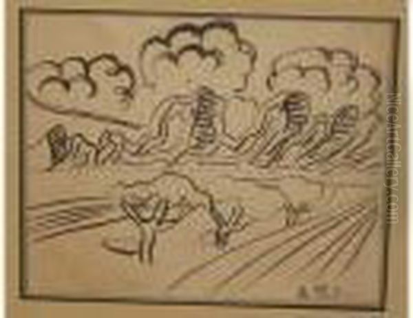 Paysage Aux Nuages Oil Painting by Auguste Chabaud