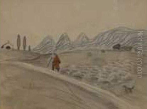 Berger En Haute Provence Oil Painting by Auguste Chabaud