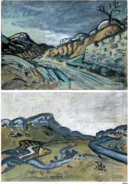 Paysage De Provence Oil Painting by Auguste Chabaud