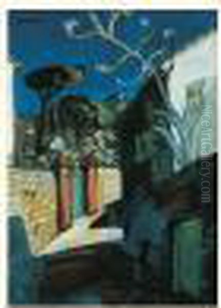 La Montee Du Roucas Blanc, Circa 1910-1911 Oil Painting by Auguste Chabaud