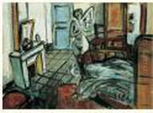 Femme Nue Dans Un Interieur, Vers 1909-1910 Oil Painting by Auguste Chabaud