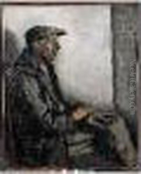 Portrait De Paysan De Profil. Oil Painting by Auguste Chabaud