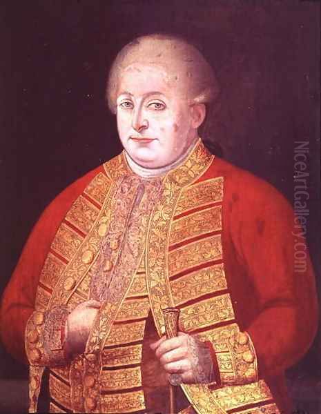 Comte de Figuero d 1790 Viceroy of Brazil Oil Painting by Leandro Joachim