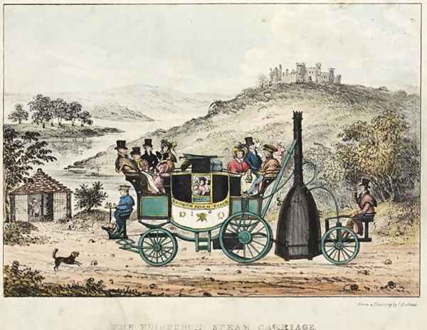 The Edinburgh Steam Carriage Oil Painting by Jones, I.D.