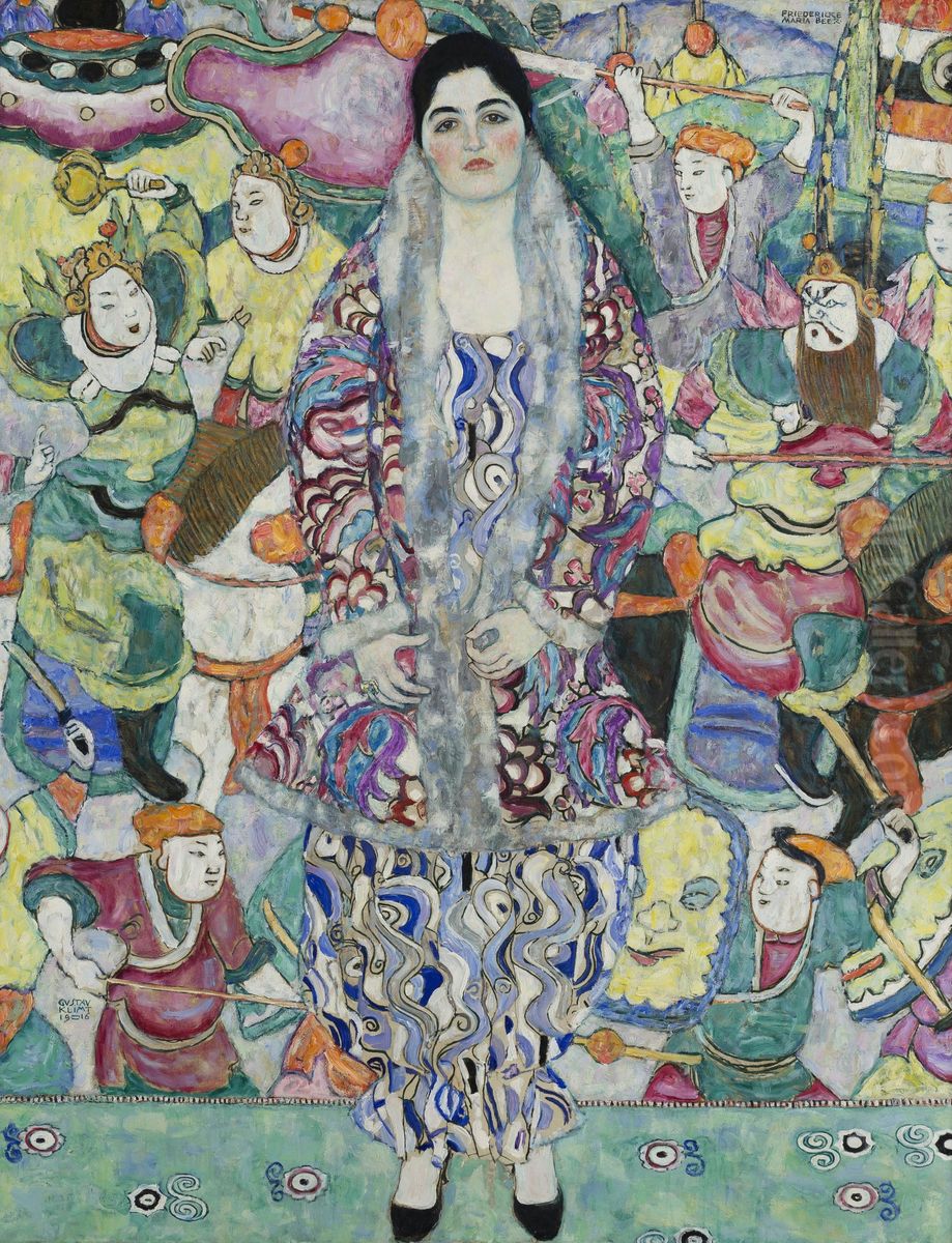 Portrait Of Friederike Maria Beer Oil Painting by Gustav Klimt