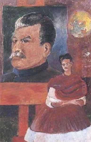 Frieda And Stalin Oil Painting by Frida Kahlo