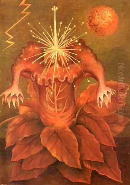 Flower of Life Oil Painting by Frida Kahlo