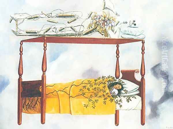 The Dream Oil Painting by Frida Kahlo
