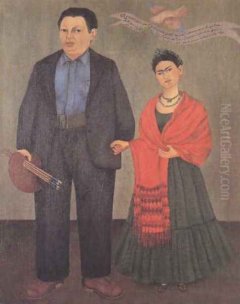 Frida and Diego Oil Painting by Frida Kahlo