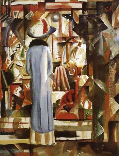 shcaufenster in detroit Oil Painting by Frida Kahlo