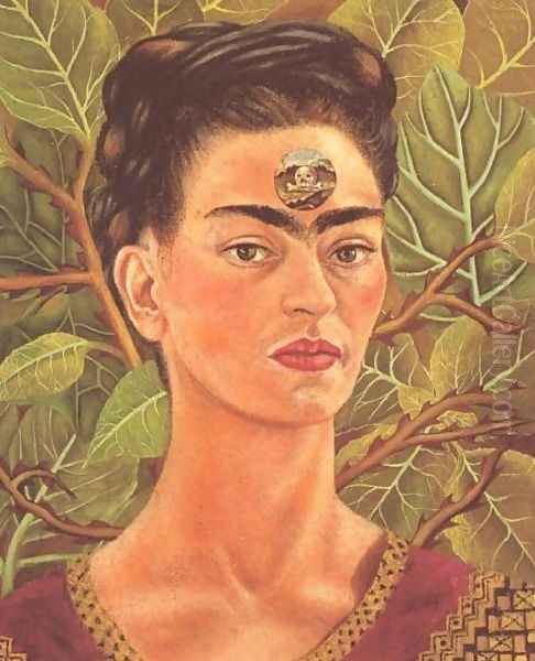 Thinking About Death Oil Painting by Frida Kahlo