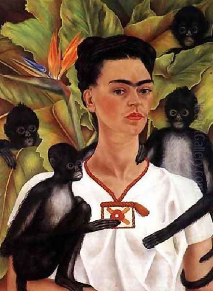 Self Portrait 1943 Oil Painting by Frida Kahlo