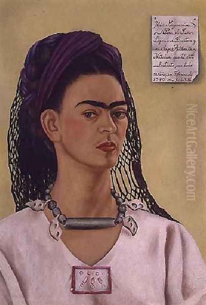 Self Portrait 1940 II Oil Painting by Frida Kahlo