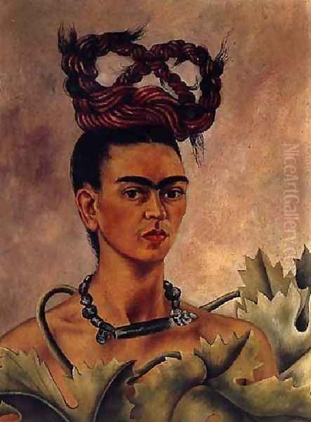 Self Portrait 1941 2 Oil Painting by Frida Kahlo