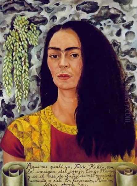 Self Portrait With Loose Hair Oil Painting by Frida Kahlo