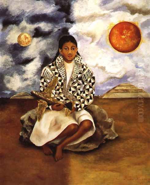Portrait Of Lucha Maria Girl From Tehuacan 1942 Oil Painting by Frida Kahlo