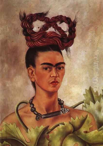 Self Portrait With Braid 1941 Oil Painting by Frida Kahlo