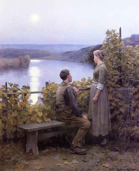 Summer Evening Oil Painting by Daniel Ridgway Knight