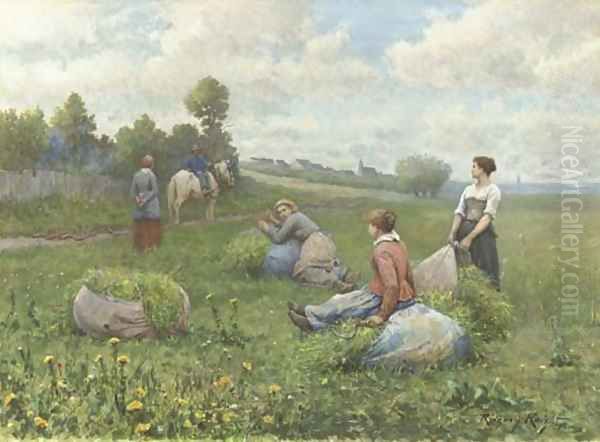 The Harvest Oil Painting by Daniel Ridgway Knight