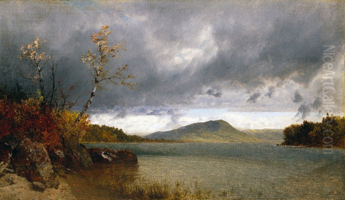 Lake George Oil Painting by John Frederick Kensett