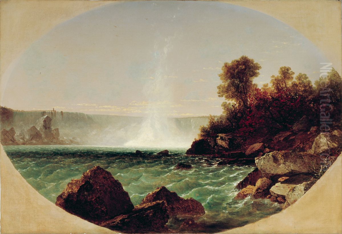 Niagara Falls Oil Painting by John Frederick Kensett