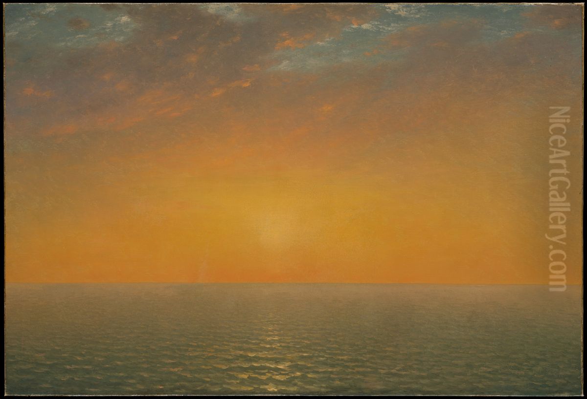 Sunset on the Sea Oil Painting by John Frederick Kensett