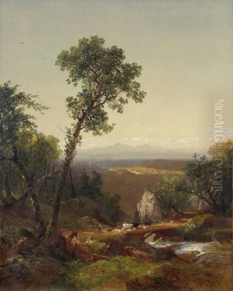 White Mountain Scenery Oil Painting by John Frederick Kensett