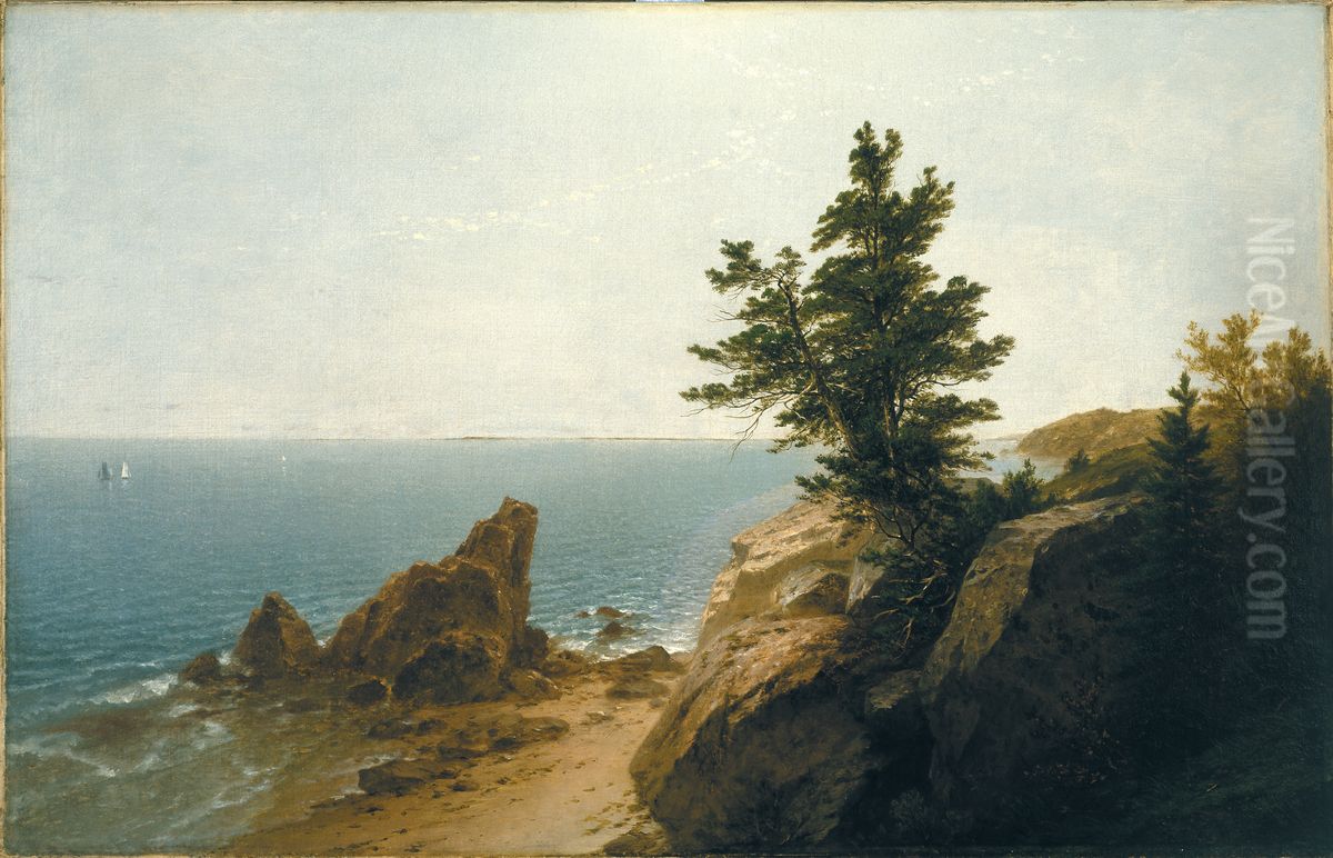 Coast Scene Oil Painting by John Frederick Kensett