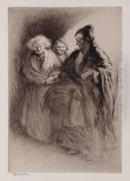 Venise, La Nonna Oil Painting by Edgar Chahine