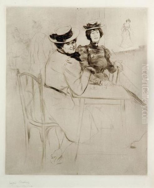 Au Casino Oil Painting by Edgar Chahine