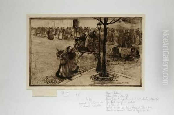 Distribution De Soupe Le Vendredi Oil Painting by Edgar Chahine