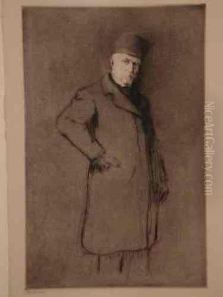 Portrait Of Father Oil Painting by Edgar Chahine