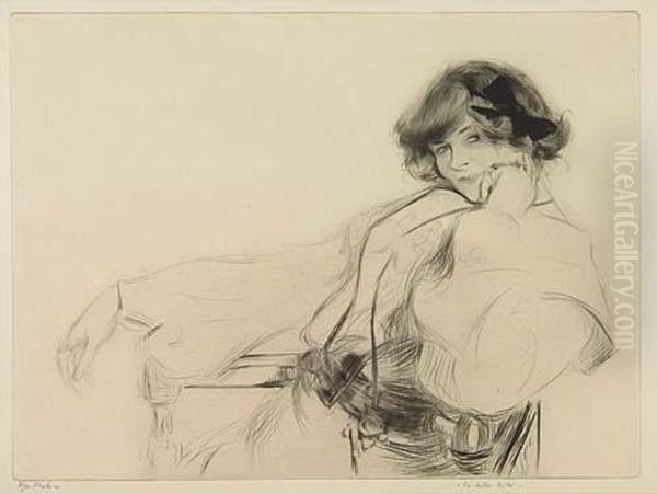 Two Drypoints.
La Belle Rita Oil Painting by Edgar Chahine