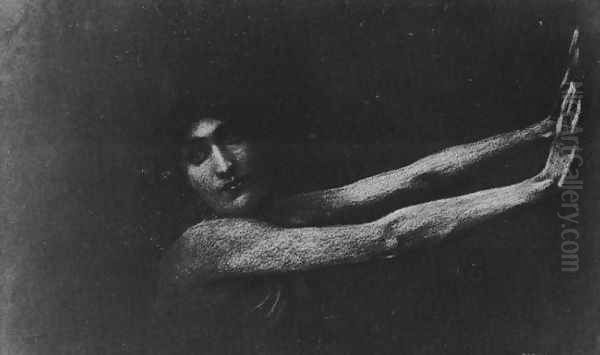 Ygraine at the Gate Oil Painting by Fernand Khnopff