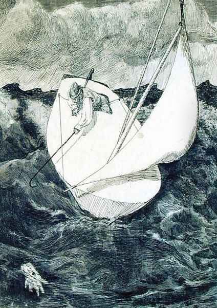 Salvage from 'Paraphrase on the Discovery of a Glove', pub. 1881, 1878 Oil Painting by Max Klinger