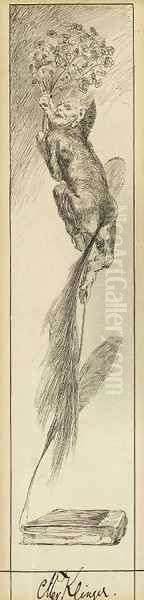 Le Diable Oil Painting by Max Klinger