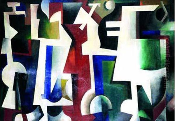 Composition Abstraite Oil Painting by Youla, Jules Chapoval