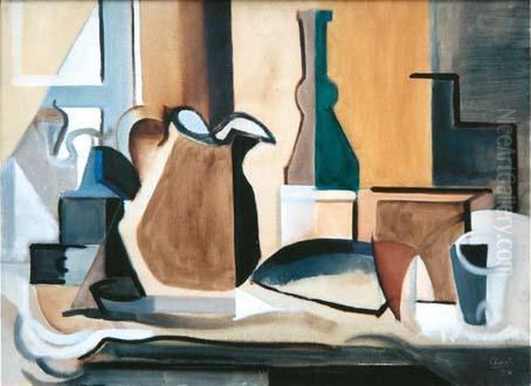 Nature Morte (1946) Oil Painting by Youla, Jules Chapoval
