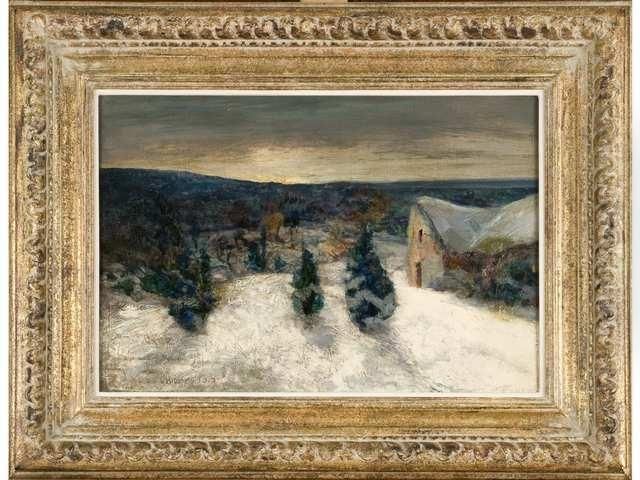 Paysage De Neige. Oil Painting by Victor Charreton