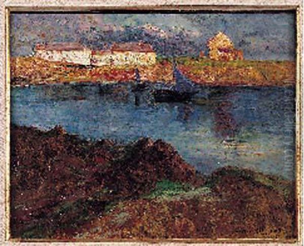 L'anse Le Soir Oil Painting by Victor Charreton