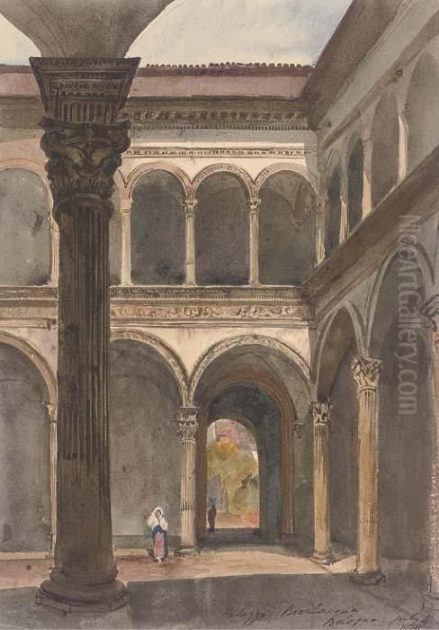 The Palazzo Bevilacqua Oil Painting by Harriet Cheney