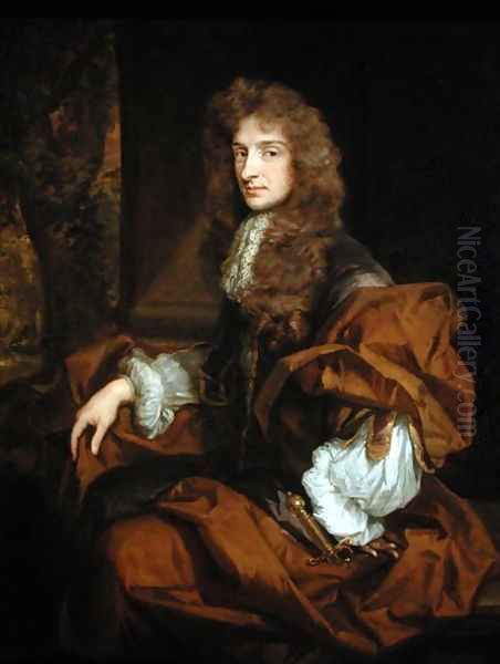 Portrait of Sir Charles Sedley 1639-1701 Oil Painting by Sir Godfrey Kneller