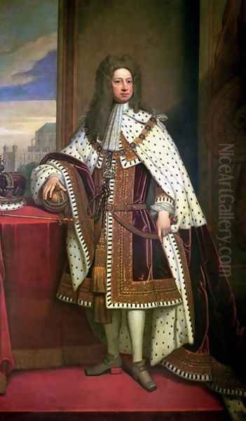 King George I Oil Painting by Sir Godfrey Kneller
