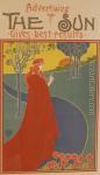 Advertisingin The Sun Gives Best Results Oil Painting by Jules Cheret