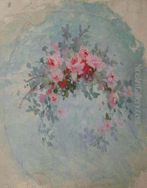 Trois Cartons Pour Les 
Tapisseries De Lassise Des Fauteuils Dusalon Commande Par Maurice 
Fenaille Oil Painting by Jules Cheret